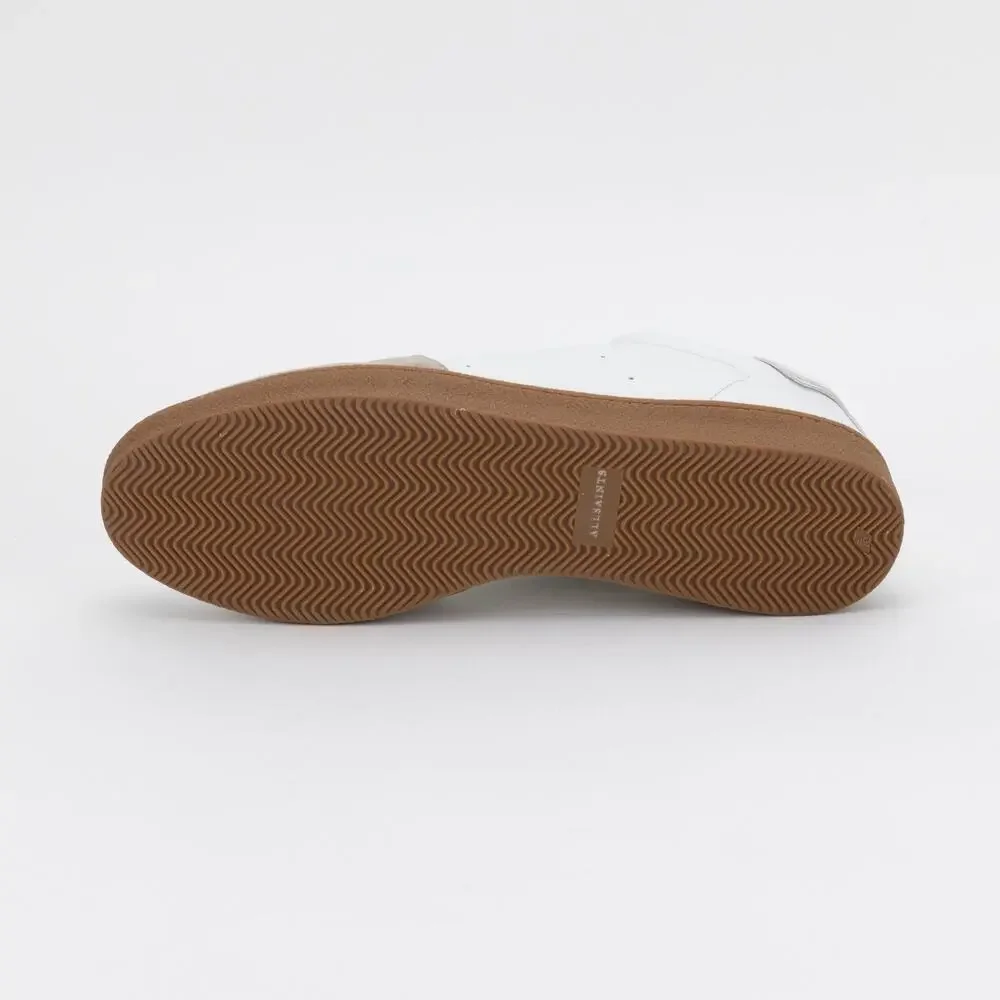 Allsaints Men Leo Low Top Sneaker White/Gum Size 12US/45EU